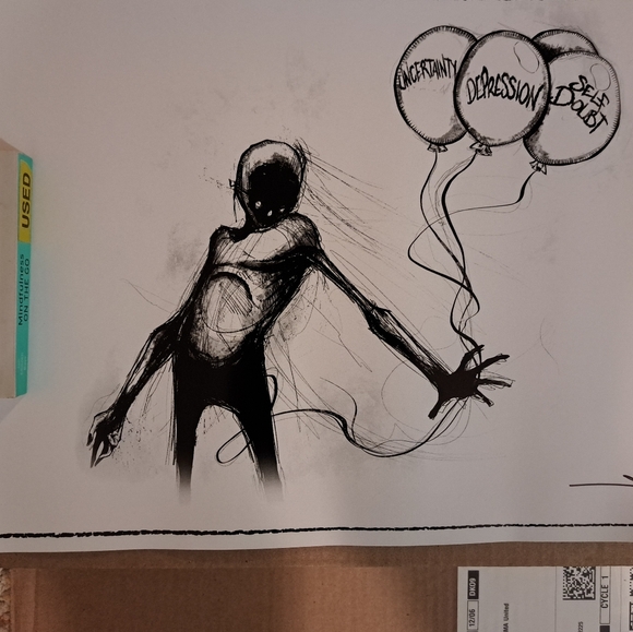 Black and White Mental Health Print, 11x17, NWOT - Picture 1 of 1